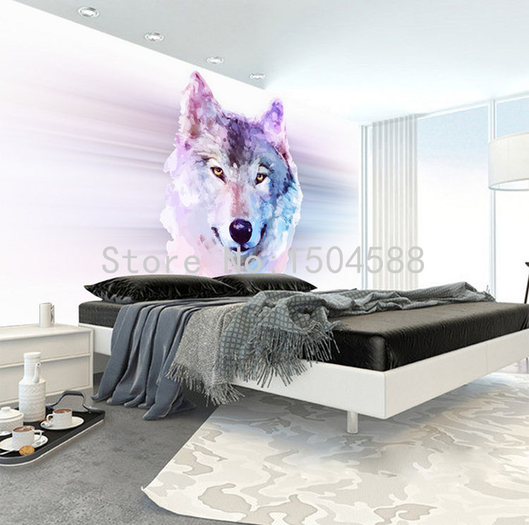 native American spirit animal wolf art poster at home decor