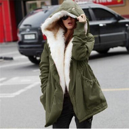 Women\'s Winter Jacket Coat Women 2015 Plus Hair Inside Coat Female Hooded Coats Drawstring Parka Women Clothing Plus Size Black (21)