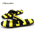 Plardin 2016 Bumblebee Men Flip Flops Authentic Massage Men s Beach Flip Flops Shoes Man For