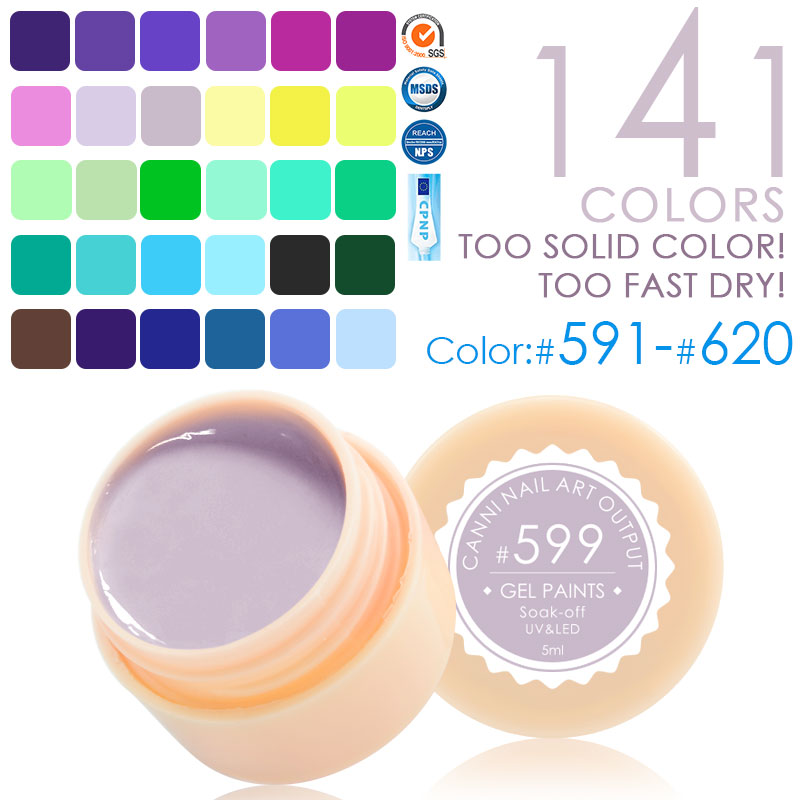 #50618 141 Цвет CANNI Профессиональный Nail Art Дизайн 5 мл UV LED Soak Off Краска Гель Чернила УФ-Гель для Ногтей