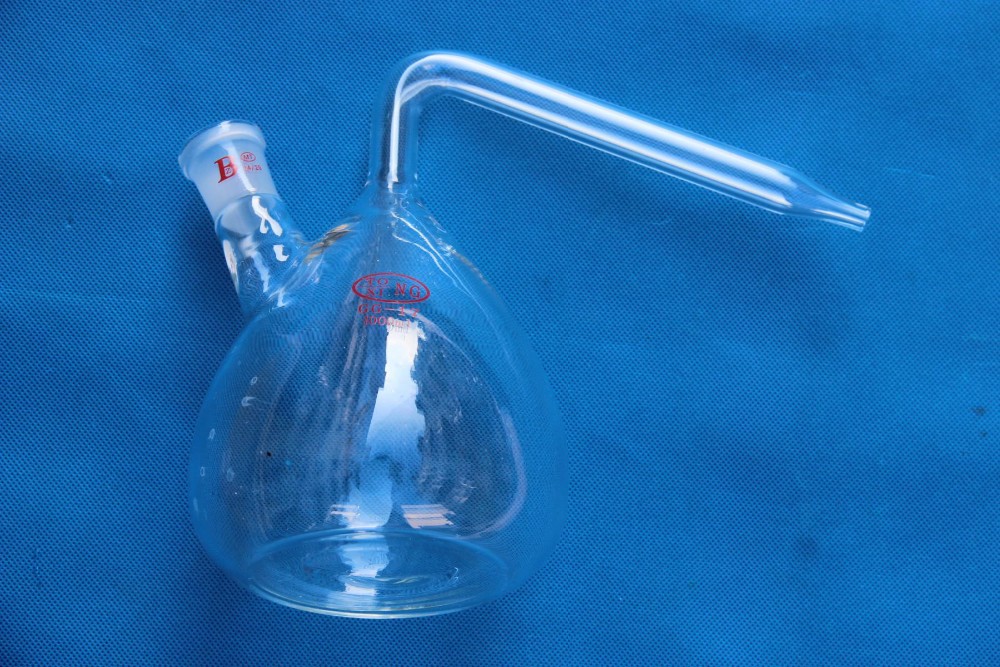 1000ml retort flask, flat bottom, with 24/29 joint,borosilicate glass