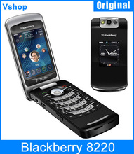 Free Shipping Original Unlocked Blackberry 8220 Pearl Flip Mobile Phone 2 6 TFT Screen 2 0MP