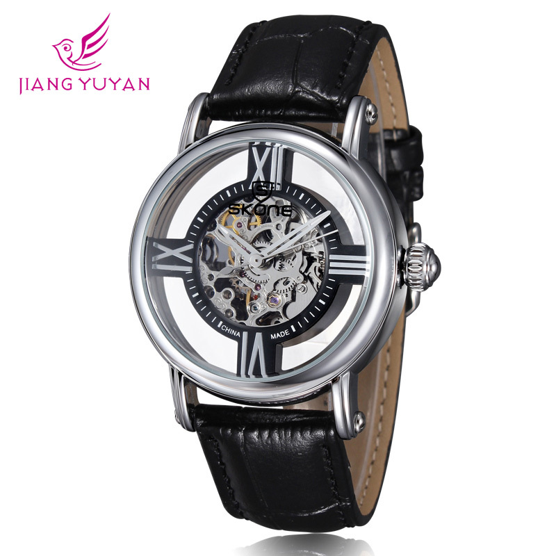 skone skeleton watch