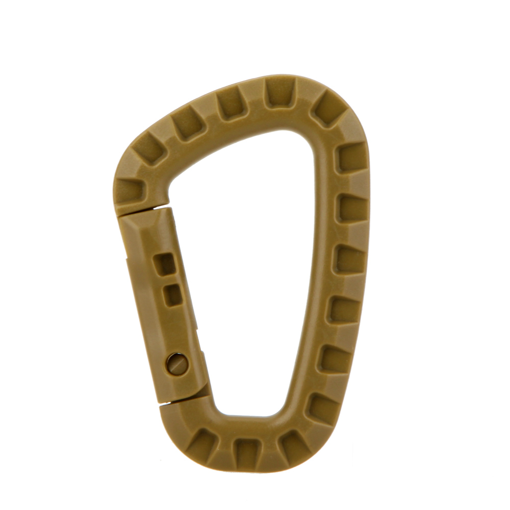 D Shape 200LB Mountaineering Buckle Snap Clip POM Plastic Climbing Carabiner Hanging Keychain