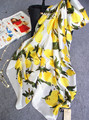 new seaside sun protection Women scarf Lemon pattern Thin section shawl spring summer and autumn Imitation