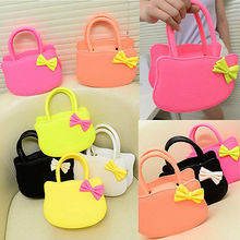 Cute Princess Pretty Women Handbag Girl Totes Leather Bow small Brand Bag 3colors