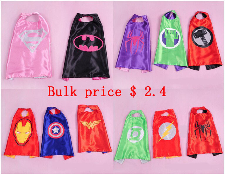 Double-side-55-69CM-super-hero-cape-Costume-black-cape-Superman ...