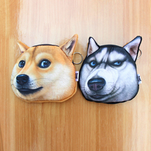 Novelty coin purses Cute Dog Cat Face purse girl Coin womens Purse cheap kids Wallet Buggy Bag Pouch Bag small wallet children