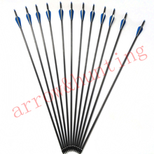 12pcs 30 archery compound bow arrow with carbon shaft and insert arrow head hunting bow bolt