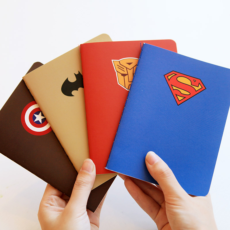 Mini Notebook Superman Batman sketchbook Hero Series Notepad
