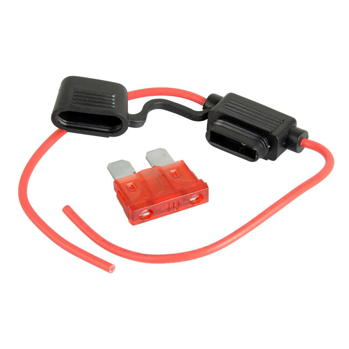 12V ATO ATC Add A Circuit Fuse Tap Piggy Back Standard Blade Fuse Holder with 10A Blade Fuse - Size M