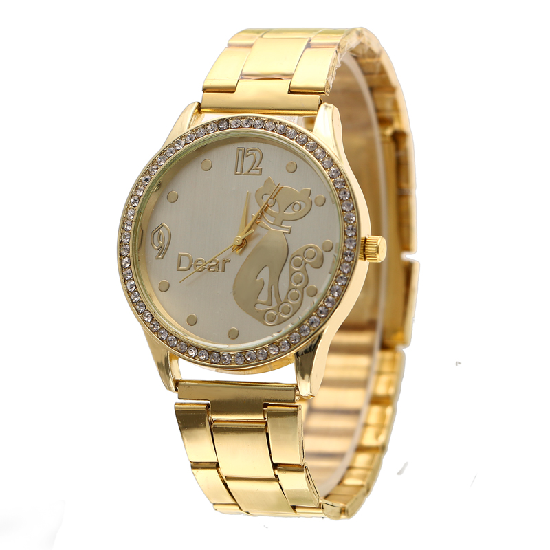Gold Pattern Style Watch | 2015 casual college style gold fox pattern watches watch Gold Pattern Style Watch | 2015 casual college style gold fox pattern watches watch