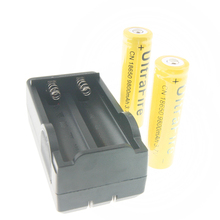 2X 3.7V 18650 UltraFire 9800mAh Li-ion Rechargeable Battery With Dual Battery Charger For LED Flashlight Free Shipping