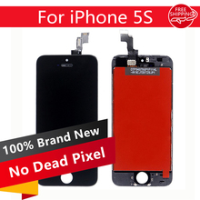 1PCS Free Shipping For iPhone 5S LCD Assembly and Touch Screen Digitizer Complete No Dead Pixel