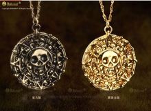 1pcs JACK SPARROW AZTE Pirates of the Caribbean Coin Medal Necklace