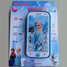 Snow Queen Toy Phone Talking Princess Anna Elsa Phone Mobile Learning & Education Baby Mobilephone Electronic Children Kids Toys