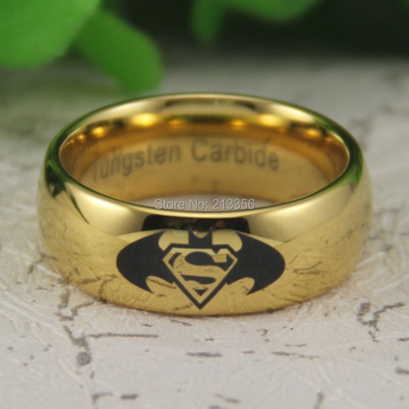 cheap price free shipping usa canada hot selling 8mm new golden dome batman superman the lord ring mens tungsten wedding ring - Superman Wedding Ring cheap price free shipping usa canada hot selling 8mm new golden dome batman superman the lord ring mens tungsten wedding ring - Superman Wedding Ring