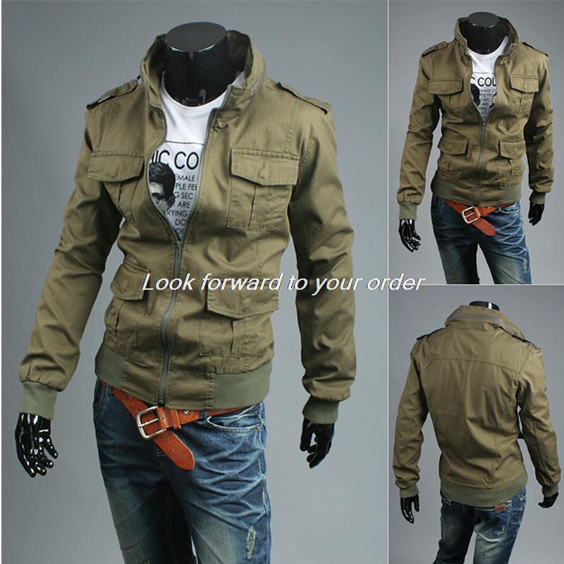 2014 Autumn Winter Warm Fashon New Casual Jackets Men Outerwear Jacket Coat Zipper Slim Coat Men