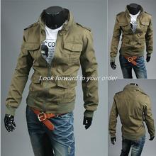 2014 Autumn Winter Warm Fashon New Casual Jackets Men Outerwear Jacket Coat Zipper Slim Coat Men