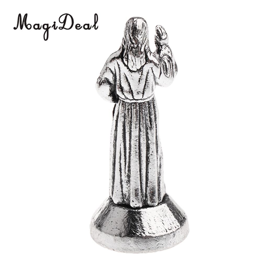 Estatuilla religiosa santa jesús mini decoración magnética bronce 5 cm