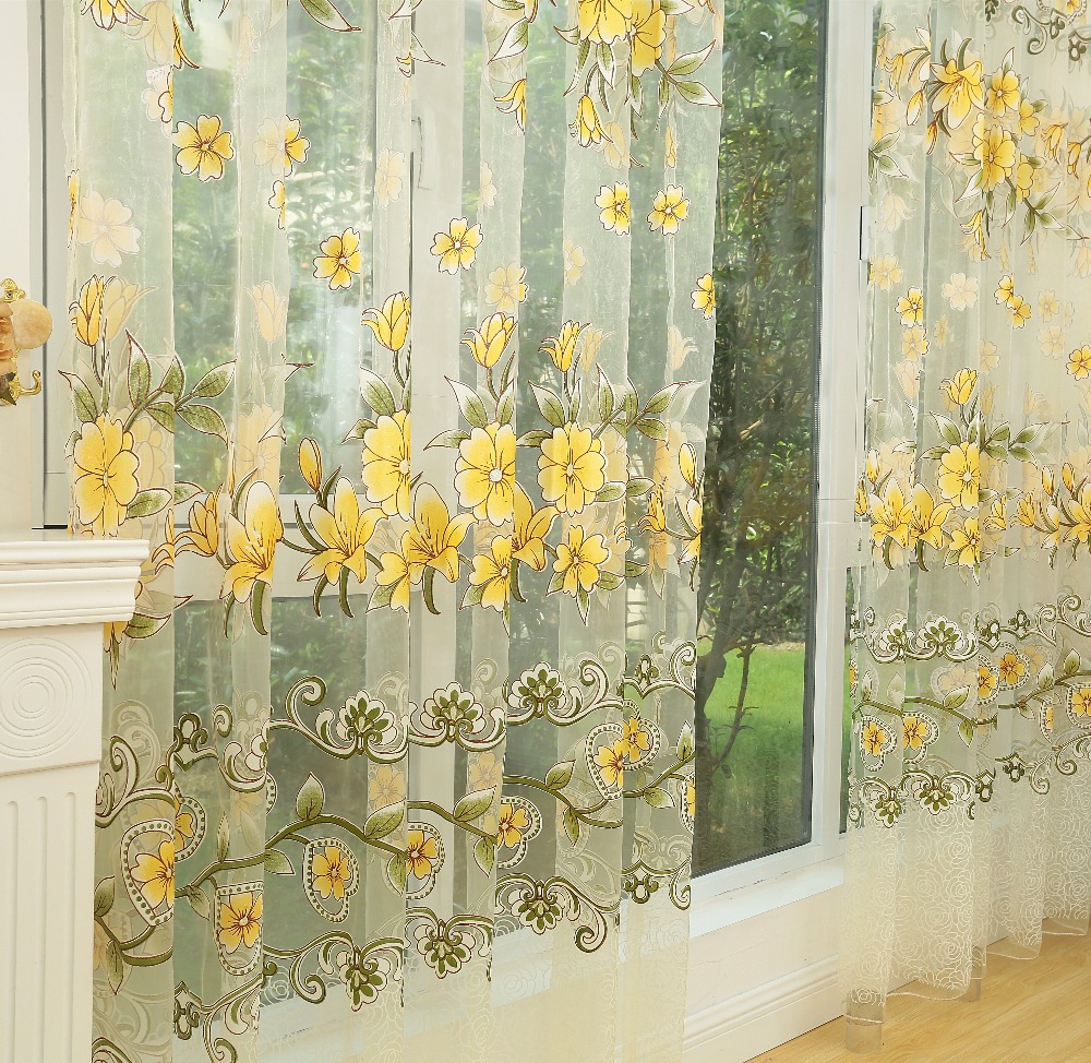 Гаджет  Fashion design modern transparent tulle curtains for window treatments living room None Дом и Сад