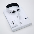 2016 New Summer Plus Size Men Dress Shirt Quality Long Sleeve Sweatshirt Manly Tops Turn Down