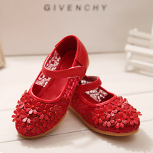 girls kids Lace sandals summer 2015 children casual floral Sandals girl shoes velcro flat with single