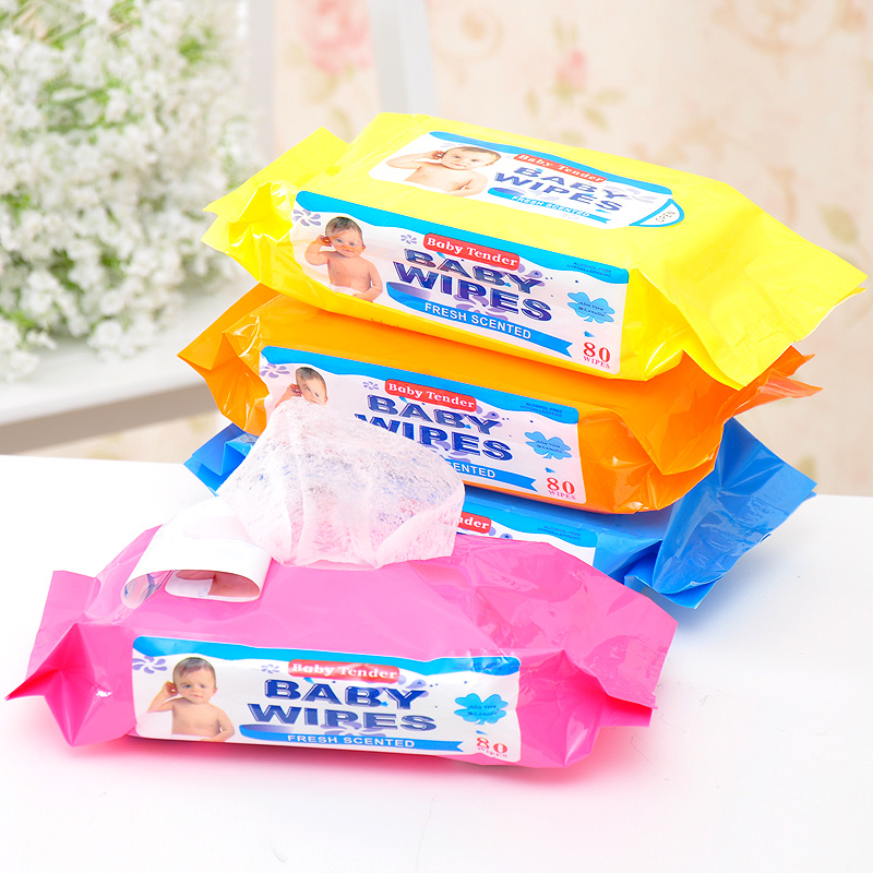 80 pieces of high quality wet towel paper baby baby wipes 80 smoke wet