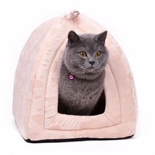 Kennel Soft Fabric Cat Bed