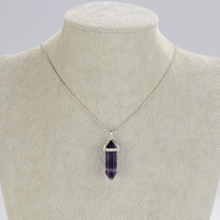 15 Colors Bullet Shape Natural Stone Amethyst Necklaces Turquoise Crystal Gem Stone Quartz Pendant Women Necklace