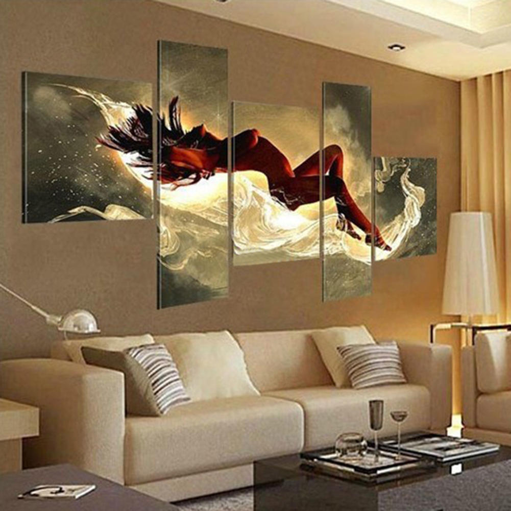 5pcs Hand-painted Oil Paintings Modern Abstract Nude Dancing Canvas Wall Art