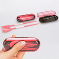 Korean Portable Dinnerware Sets Lunch Box Chopsticks Spoon Fork Foldable Dishes Tableware ABS Picnic Camping Dinnerware