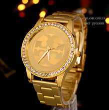 2015 mujeres de moda de pulsera de cuarzo varios rhinestone relojes de lujo marca hombres del acero inoxidable de pulsera