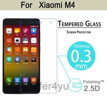 HD Clear Explosion-proof Tempered Glass Screen Protector Cover Guard Film for Xiaomi Mi4 M4  +TRACKING
