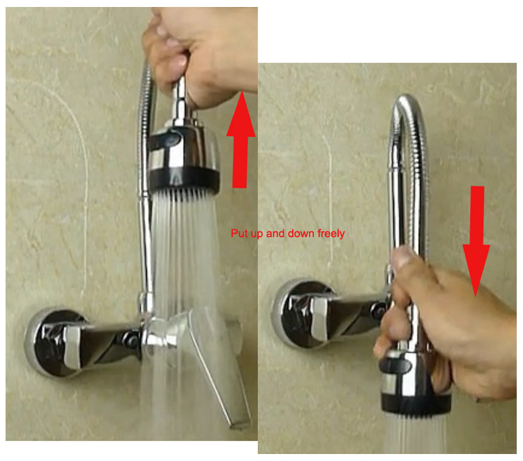 Flexible faucet spout wall mounted kitchen faucet mixer single handle kitchen sink faucet with spray Free Shipping