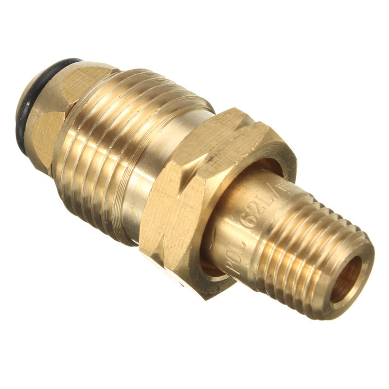 1/4" 6mm MNPT Propane LP Gas Cylinder Fitting Full Flow POL Connector Brass ！ 