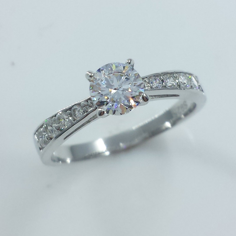 NSCD imitation diamond 925 sterling silver wedding ring 