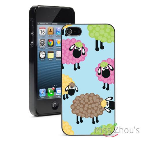 Colorful Sheep Protector back skins mobile font b cellphone b font cases for iphone 4 4s