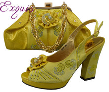Italian Shoes With Matching Bag High Quality For party wedding Italy Shoes And Bag For Evening
