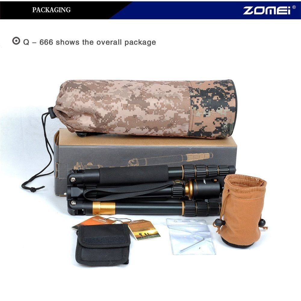 ZOMEI-Q666-Portable-Camera-Aluminium-Tripod-Monopod-with-Ball-Head-for-DSLR-Camera (4)