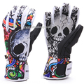 Fashion skull gloves men s snowboard gloves women snowmobile motorcycle winter skiing riding warm snow board