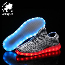 New 2016 Summer Men Casual Shoes,Basket Led Shoes for Adults,Fashion Breathable Led Light Women Shoes,Luminous Chaussure Homme