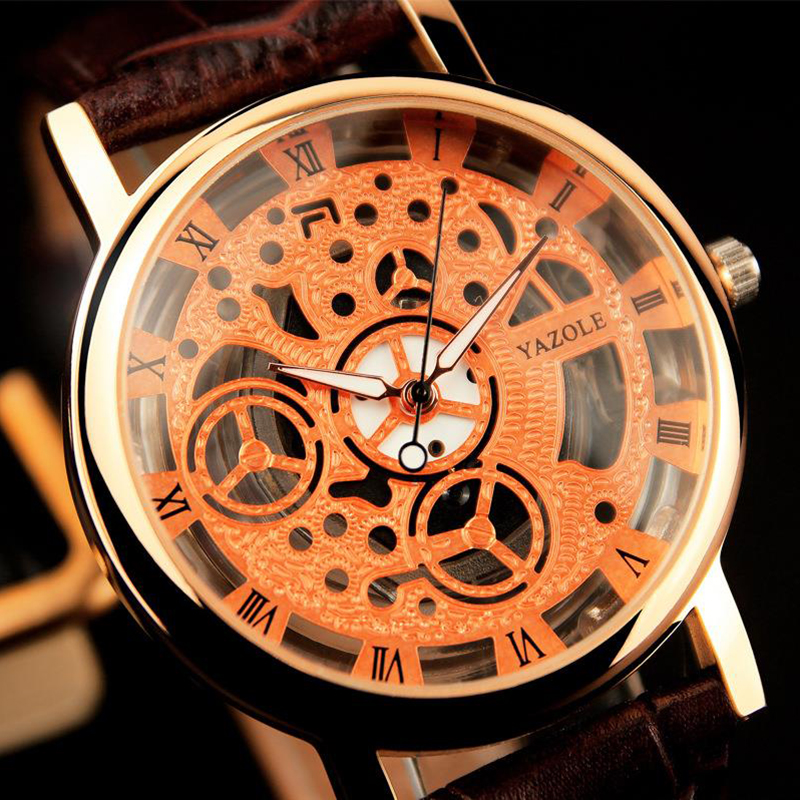 Watch Women Brand Luxury Fashion Casual Silicone strap Men Quartz Watch Skeleton Watch For women Dress Wristwatch