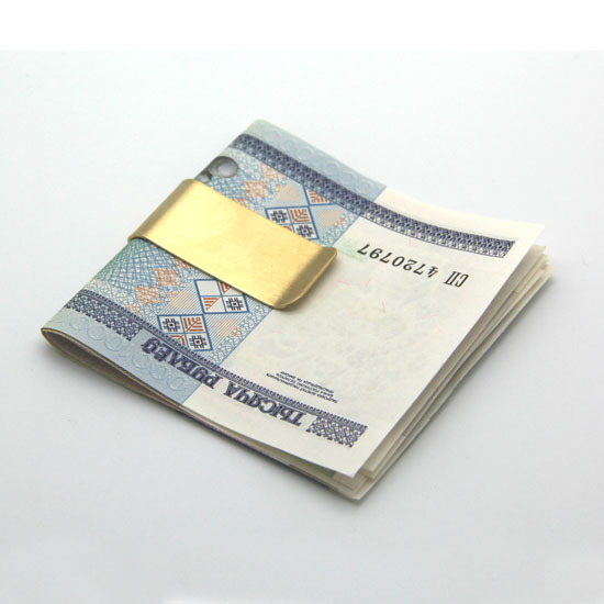 New Gold Stainless Steel Silver Slim Pocket Money Clip Holder Cash ID Credit Card