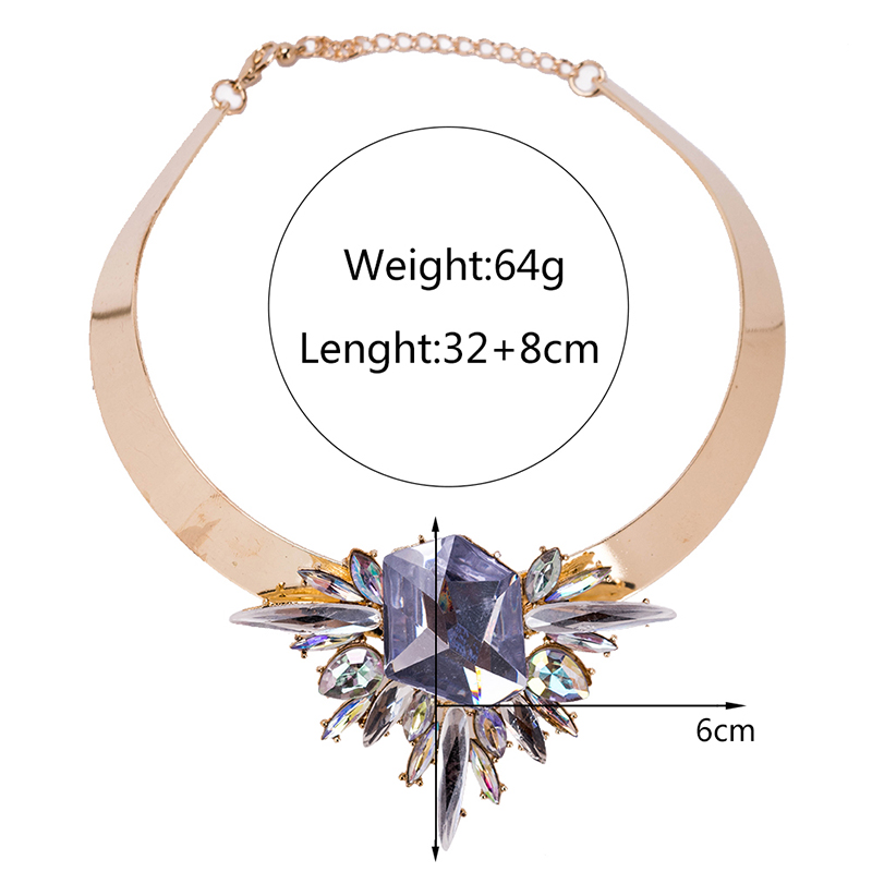 ᐊfashion Women 2017 ᗛ Luxury Luxury Crystal Flower Necklace Pendant ᐂ Torques Torques Collier