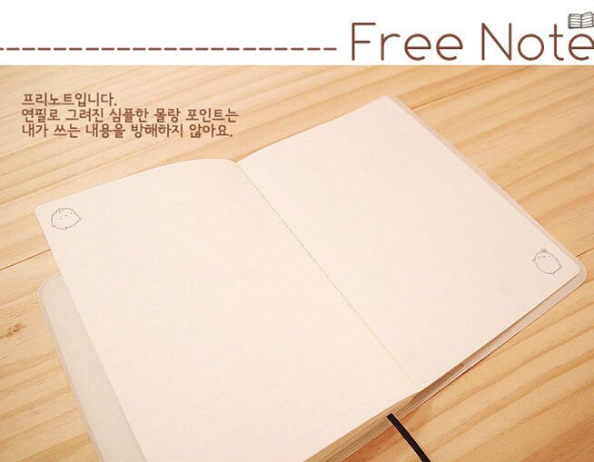2015-2016 Cute Kawaii Notebook Cartoon Molang Rabbit Journal Diary Planner Notepad for Kids Gift Korean Stationery22