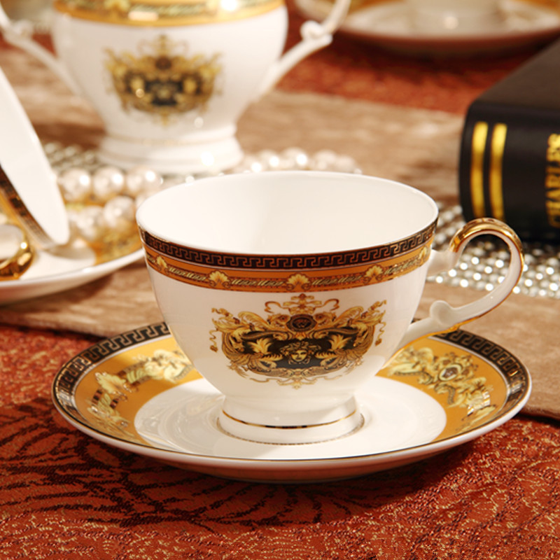 Slap up Continental bone china coffee cup set ceramic cup and saucer suit British Cup and