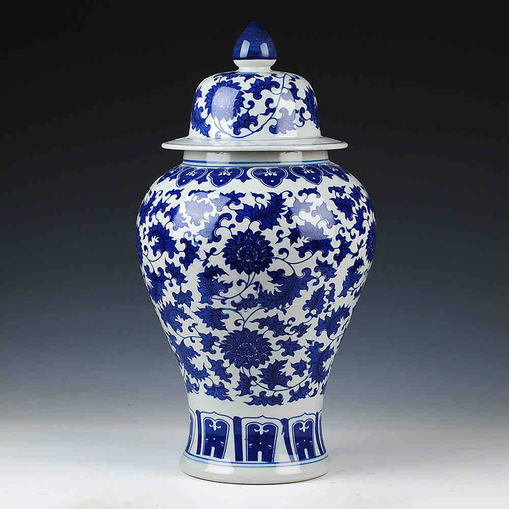 Blue And White Temple font b Jars b font Antique Chinese font b Ceramic b font