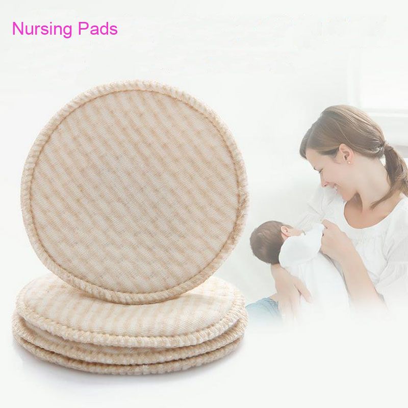 4Pcs Lot Reusable Washable Breast font b Feeding b font Baby Nursing Pads Leakproof Anti Overflow