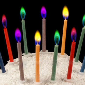 30 шт./лот Multicolore пламя свечи на день рождения ну вечеринку фестиваль поставки свечи 5 цвет экологически чистые продукты